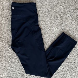 Lululemon 25” Leggings Navy with Pockets